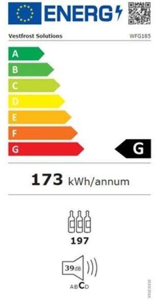 Vestfrost WFG185 Borhűtő, G energiaosztály