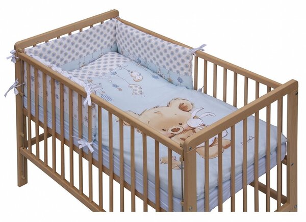 Baby Shop 3 részes ágynemű garnitúra - kék &#34;Mika&#34; maci