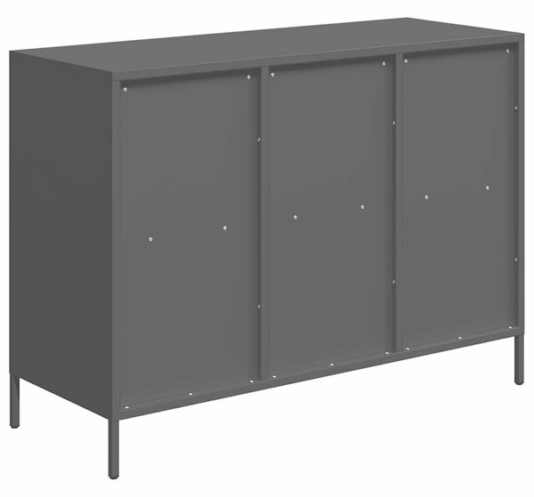 VidaXL Fém Tálalószekrény - Fekete - 101,5x39x73,5 cm