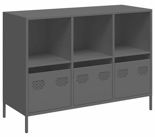 VidaXL Fém Tálalószekrény - Fekete - 101,5x39x73,5 cm