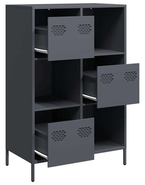 VidaXL antracitszürke acél magasszekrény 68 x 39 x 103,5 cm