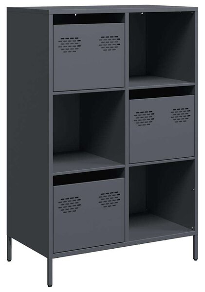 VidaXL antracitszürke acél magasszekrény 68 x 39 x 103,5 cm