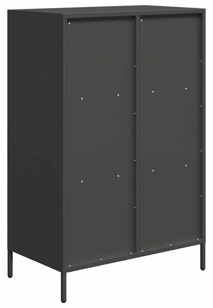 VidaXL fekete acél magasszekrény 68 x 39 x 103,5 cm