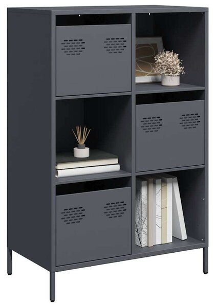 VidaXL antracitszürke acél magasszekrény 68 x 39 x 103,5 cm