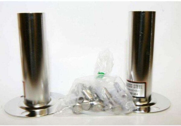 Lépcsőkorlát Lezáró Perem - Rozsdamentes Acél - 43 mm - 2 db