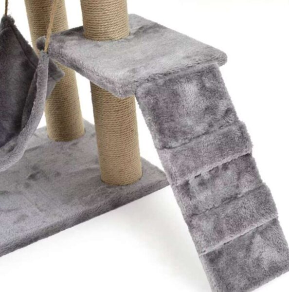 Pepita többszintes macska Szórakoztató központ és Kaparófa 125 cm - Szürke