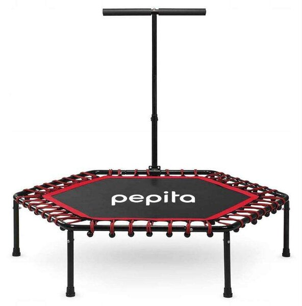 Pepita Fitness trambulin fogantyúval 127cm - piros