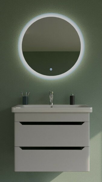 TMP SHARP 80 fali fürdőszobabútor Sanovit SOFT - 13080 porcelán mosdóval - 80 x 45,5 cm