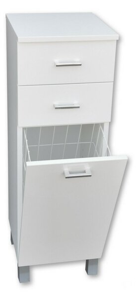 Viva STYLE Fürdőszoba Állószekrény - 2 Fiók, Szennyestartó - 100 cm
