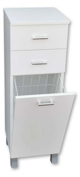 Viva STYLE Fürdőszoba Állószekrény - 2 Fiók, Szennyestartó - 100 cm
