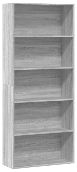 VidaXL Sonoma Tölgy Könyvespolc - 5 Polc - 80x30x189 cm