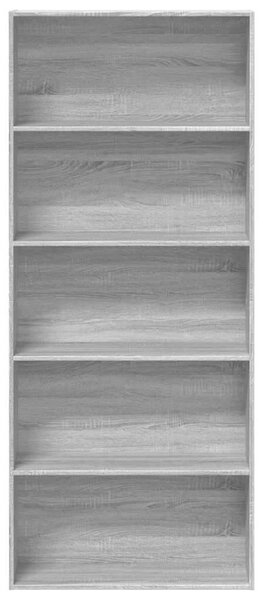 VidaXL Sonoma Tölgy Könyvespolc - 5 Polc - 80x30x189 cm