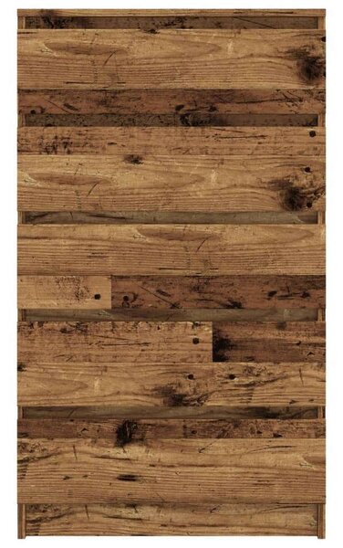 VidaXL antik fa színű szerelt fa fiókos szekrény 60 x 36 x 103 cm