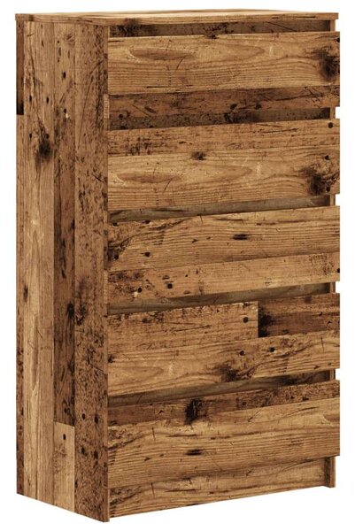 VidaXL antik fa színű szerelt fa fiókos szekrény 60 x 36 x 103 cm