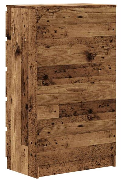 VidaXL antik fa színű szerelt fa fiókos szekrény 60 x 36 x 103 cm