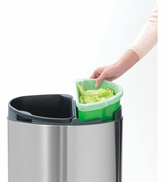 Brabantia Touch Bin Szelektív Kuka - 23+10L - Rozsdamentes Acél