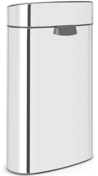 Brabantia Touch Bin New Soft-Touch nyomófedeles hulladékgyűjtő belső tartállyal, ovális, 40L - L méret, r.m. acél fényes - 112881