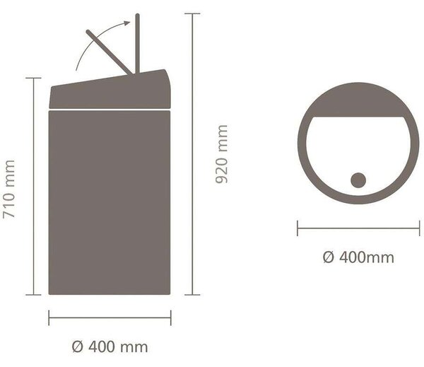Brabantia Touch Bin - Nyomófedeles Szemetes - 60L XXL