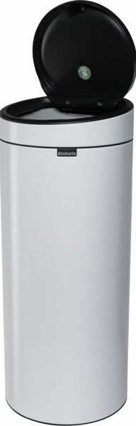 Brabantia Touch Bin New Soft-Touch nyomófedeles hulladékgyűjtő belső tartállyal, kerek, 30L - G méret, acél, fehér - 115141