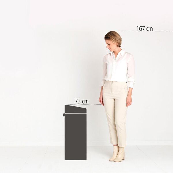 Brabantia Touch Bin - Ovális Szemetes - 40L - Fehér