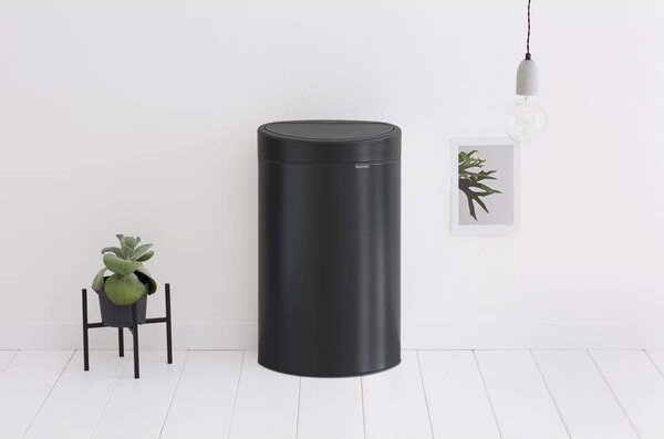 Brabantia Touch Bin - Ovális Szemetes - 40L - Matt Fekete