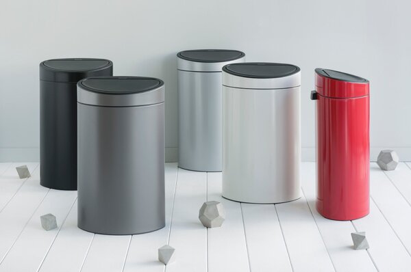 Brabantia Touch Bin - Ovális Szemetes - 40L - Fehér