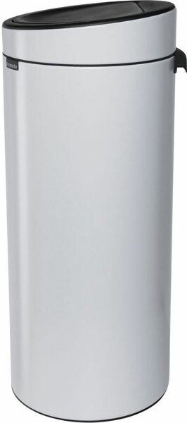 Brabantia Touch Bin New Soft-Touch nyomófedeles hulladékgyűjtő belső tartállyal, kerek, 30L - G méret, acél, fehér - 115141