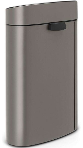 Brabantia Touch Bin New Soft-Touch nyomófedeles hulladékgyűjtő belső tartállyal, ovális, 40L - L méret, acél, platinaszürke - 114908