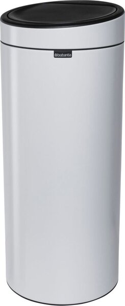 Brabantia Touch Bin New Soft-Touch nyomófedeles hulladékgyűjtő belső tartállyal, kerek, 30L - G méret, acél, fehér - 115141