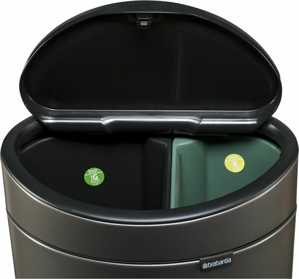 Brabantia Touch Bin Szelektív Kuka - 23+10L - Platinaszürke