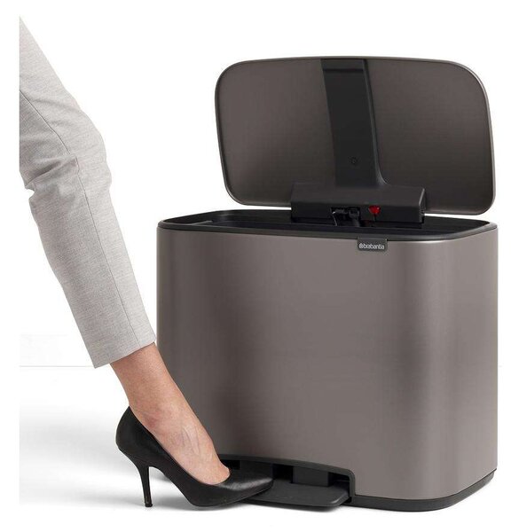 Brabantia Bo Szelektív Kuka - 35 Liter - Platinaszürke