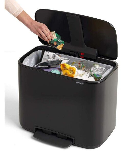 Brabantia Bo Pedálos Szemetes - 36L - Matt Fekete