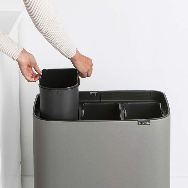 Brabantia Bo Touch Bin Szelektív Kuka - 3x11L, Beton Szürke