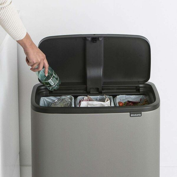 Brabantia Bo Touch Bin Szelektív Kuka - 3x11L, Beton Szürke
