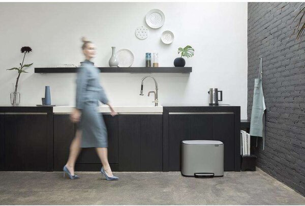 Brabantia Bo Pedálos Szemetes - 36L - Beton Szürke