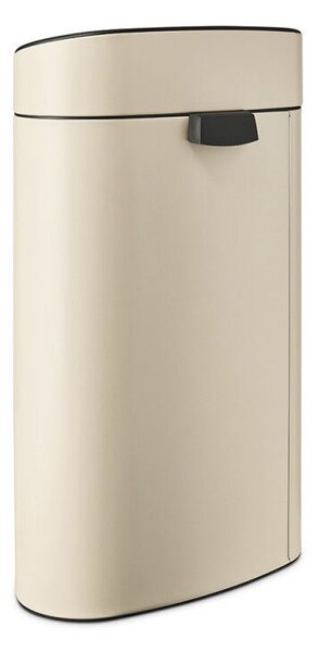 Brabantia Touch Bin New Soft-Touch nyomófedeles hulladékgyűjtő belső tartállyal, ovális, 40L - L méret, acél, világos bézs - 200748