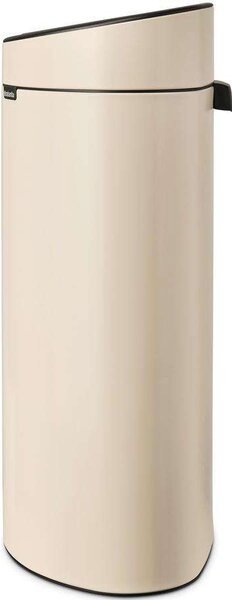 Brabantia Touch Bin New Soft-Touch nyomófedeles hulladékgyűjtő belső tartállyal, ovális, 40L - L méret, acél, világos bézs - 200748