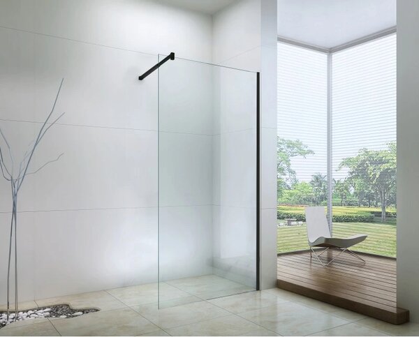 Mexen zuhanyparaván WALK-IN, 70 cm, fekete-átlátszó, 850-070-000-70-00