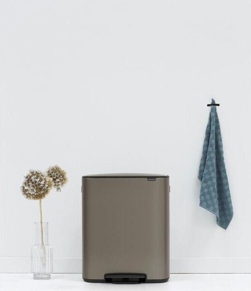 Brabantia Bo Dupla Pedálos Szelektív Kuka - 60L - Platinaszürke