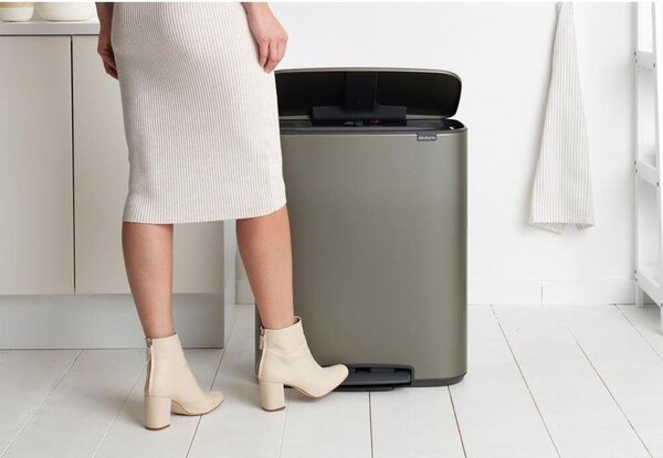 Brabantia Bo Dupla Pedálos Szelektív Kuka - 60L - Platinaszürke