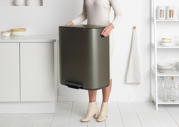 Brabantia Bo Dupla Pedálos Szelektív Kuka - 60L - Platinaszürke