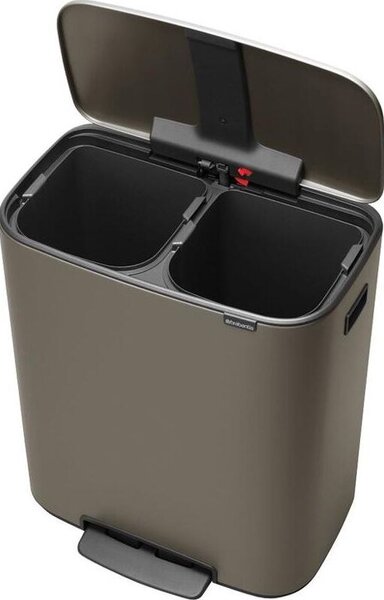 Brabantia Bo Dupla Pedálos Szelektív Kuka - 60L - Platinaszürke