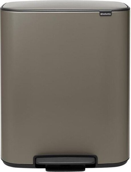 Brabantia Bo Dupla Pedálos Szelektív Kuka - 60L - Platinaszürke