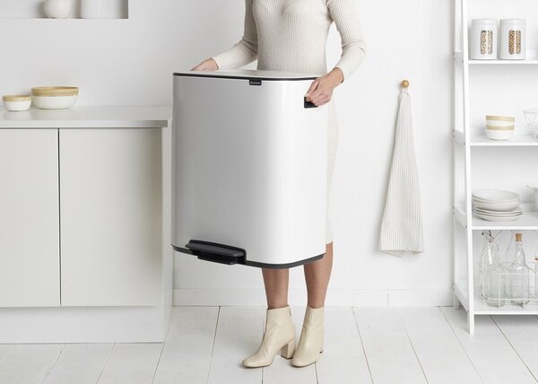 Brabantia Bo 60L Dupla Pedálos Szelektív Szemetes - Fehér