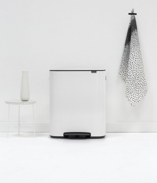 Brabantia Bo 60L Dupla Pedálos Szelektív Szemetes - Fehér