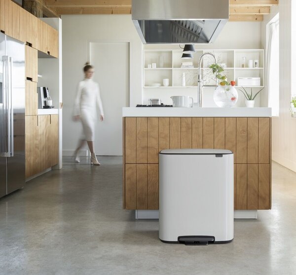 Brabantia Bo 60L Dupla Pedálos Szelektív Szemetes - Fehér