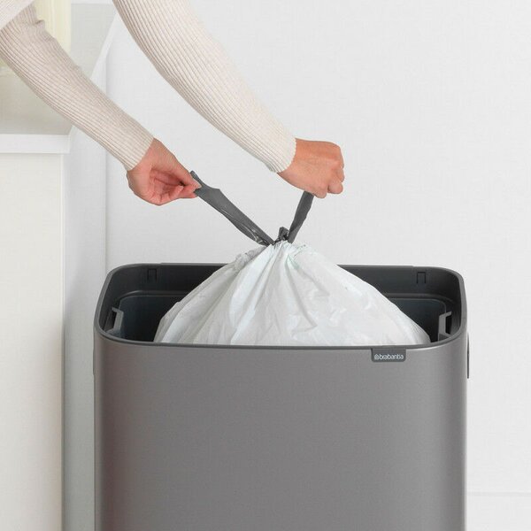 Brabantia Bo Touch Bin - Nyomófedeles Szemetess - 60L - Platinaszürke