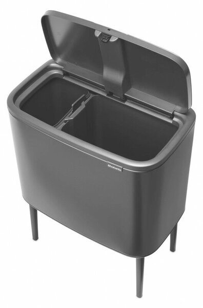Brabantia Bo Touch Bin Szelektív Kukák - 34L, Magasított, Acél, Szürke