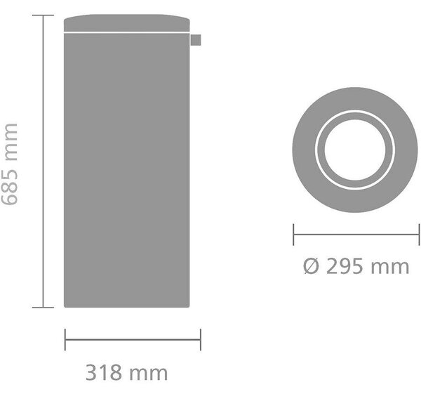 Brabantia Flame Guard Önoltós Hulladékgyűjtő - 30L