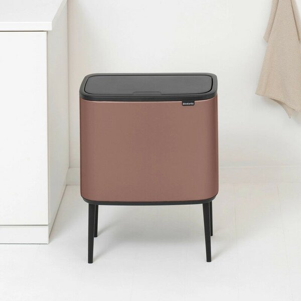 Brabantia Bo Touch Bin Szelektív Kukák - 34L, Szaténrózsaszín Taupe